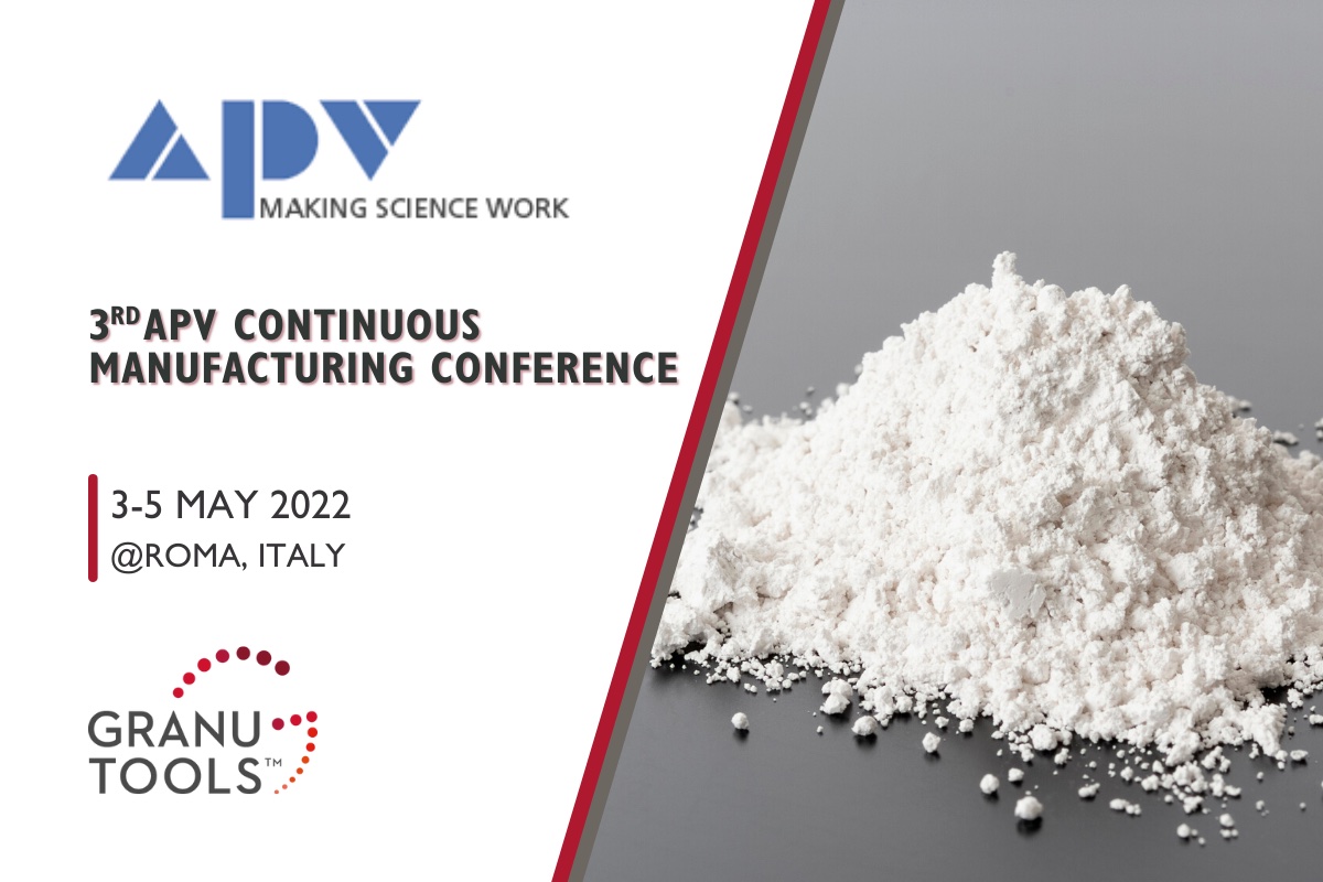 Granutools at the 3rd APV Continuous Manufacturing Conference in Rome