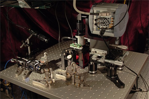 Atom Chip Magnetic Trap setup and high resolution image acquisition with the Andor iXon 897 EMCCD Camera