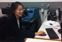 Experienced microsopist Dr Sunny Jeong from EPFL using the Anasys nano-IR