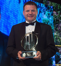 Mark Egerton winning award