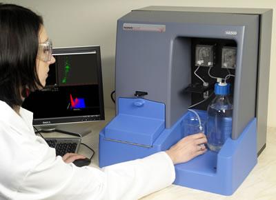 The NanoSight NS500 system like the one being used in Oxford by the Sargent group