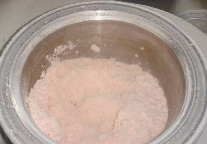 After the grinding – a fine homogeneous powder