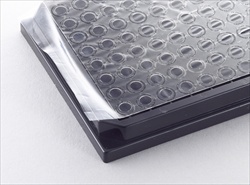 Porvair Sciences 500120 series gas permeable adhesive microplate seals.
