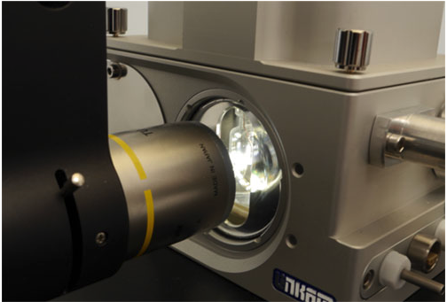 optical microscope enables the viewing of vials in Linkam’s new freeze drying vial system